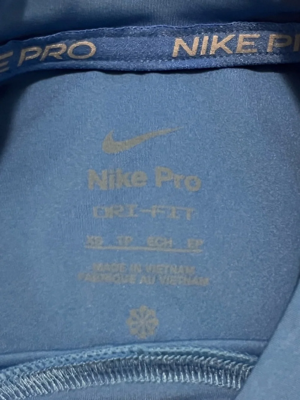 Nike Royal Blue Performance Crew Tee with Silver Swoosh